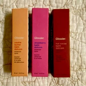 NWT 3pk Glossier Balm Dotcom OG Formula